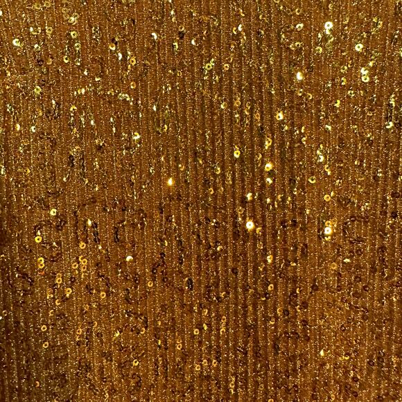 NWOT STINE GOYA Odis Gold Sequined Designer Plissé-Knitted Mini Dress SZ XS & S - Picture 7 of 16